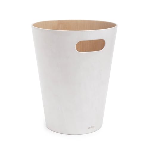 Umbra Woodrow Abfalleimer – Zweifarbiger Holz Papierkorb...