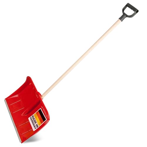 SHW-FIRE | Schneeschieber 50 cm breit, robuster Holzstiel,...