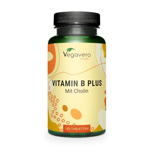Vitamin B Komplex Vegavero | Alle 8 B-Vitamine | Mit Cholin...