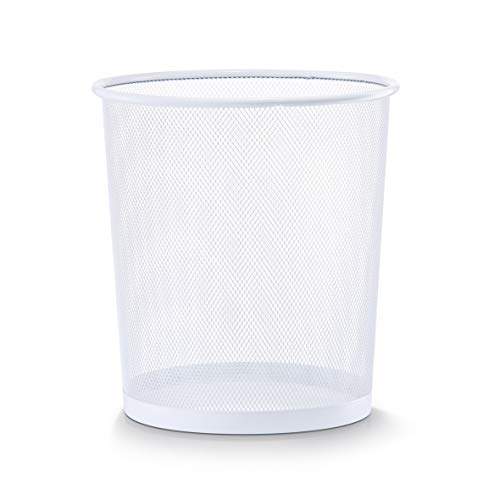Zeller 17716 Papierkorb, Mesh, ø 26 x H 28 cm, weiß