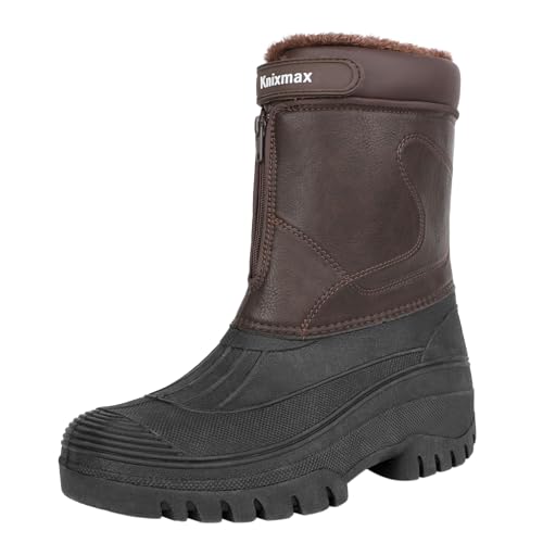 Knixmax Outdoor Winterstiefel Herren Warm Gefütterte...