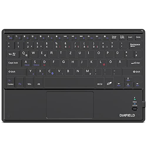 BY ONE DIAFIELD Bluethooth Tastatur mit Touchpad, Tablet...