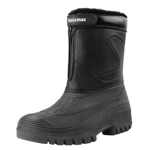 Knixmax Outdoor Winterstiefel Herren Warm Gefütterte...