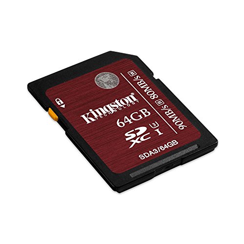 Kingston SDA3/64GB SDHC/SDXC 64GB Ultra High-Speed Class 3...