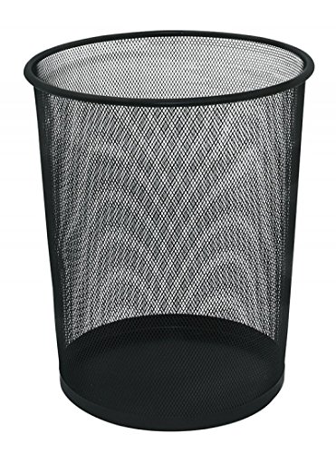 Q-CONNECT Papierkorb Metall schwarz Rund 19lt KF00871